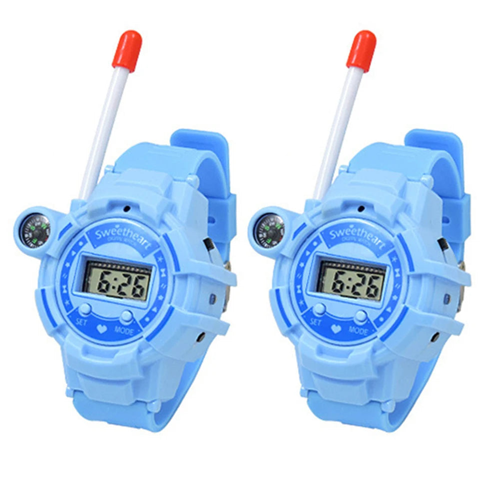 1 Pair Electronic Walkie Talkie Watch Interactive Two-Way Radio Walky Talky Spying Gadgets Birthday Gift for Boys Girls Techelectronicx