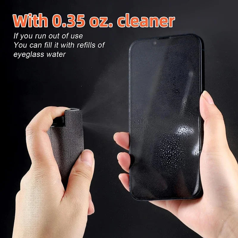 2 in 1 Microfiber Screen Cleaner Spray Bottle Mobile Phone Tablet Computer Microfiber Cloth Cleaning Wipes For iPhone Samsung Mi TechElect