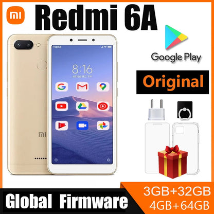 Xiaomi Redmi 6A Smartphone 5.45'' Full Screen AI Face Helio A22 Processor google play used phone Techelectronicx