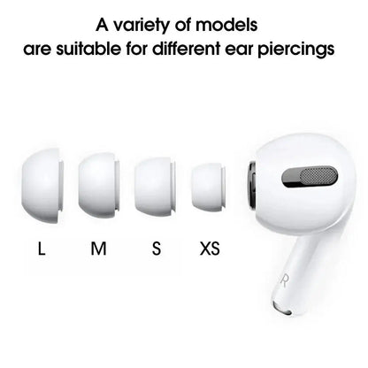 1-4 Pairs Silicone Ear Tip Cover Replacement Earbud XS/S/M/L Size Silicone Earbud Tips Covers for AirPods Pro 1st 2nd generation Techelectronicx