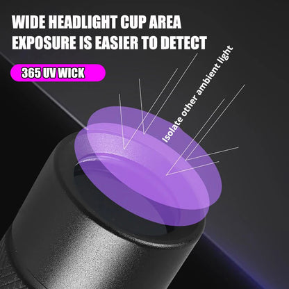 100W 365nm UV Flashlight Fluorescent Antigen Reagent Detection Lamp Waterproof UV Black Mirror Woodruff Special Identification Techelectronicx