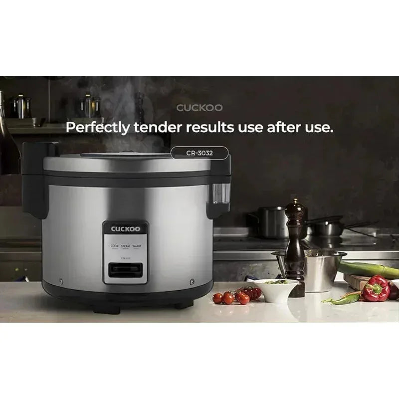 ZAWQCUCKOO Commercial Capacity Rice Cooker 30 Cup/7.5 Qt.(Uncooked) 60 Cup/15 Qt.(Cooked) Superior Durability Stainless St,Ali Techelectronicx