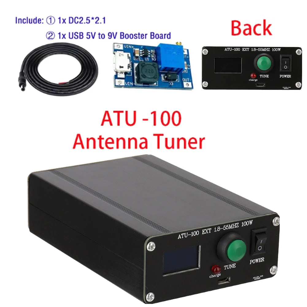 1.8-50MHz Antenna Tuner 0.91inch OLED Display by N7DDC 7x7 Automatic Antenna Tuner 3.2 Firmware Programmed with Metal Case Techelectronicx