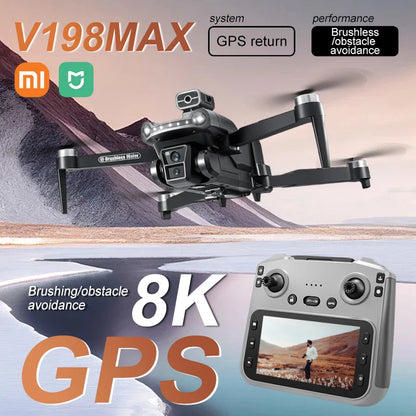 Xiaomi Mijia V198MAX Drone 8K Profesional FPV Brushless Laser obstacle avoidance Aerial Optical Foldable Quadcopter Mini 4K Dron Techelectronicx