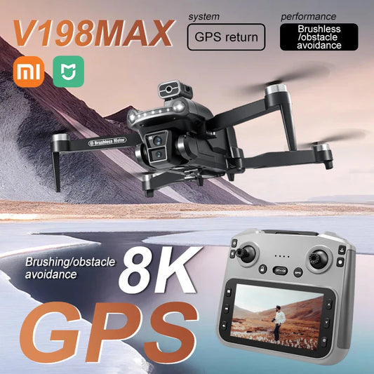 Xiaomi Mijia V198MAX Drone 8K Profesional FPV Brushless Laser obstacle avoidance Aerial Optical Foldable Quadcopter Mini 4K Dron Techelectronicx