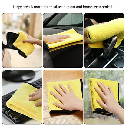 10/1Pcs Microfiber Cleaning Towel Car Cleaning Cloths Professional Detailing Car Drying Microfiber Towel Wash Towels Accessories Techelectronicx