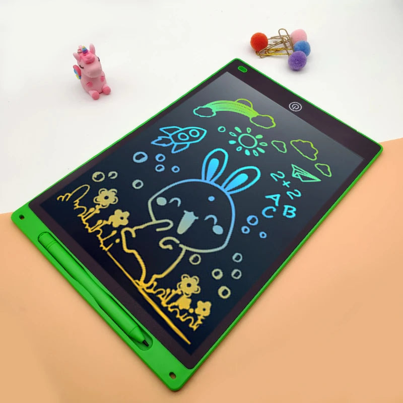 12 Inch Electronic Drawing Board(Brightness Increase By 20%), Writing Tablet For Kids, Colorful Screen Doodle Board Techelectronicx