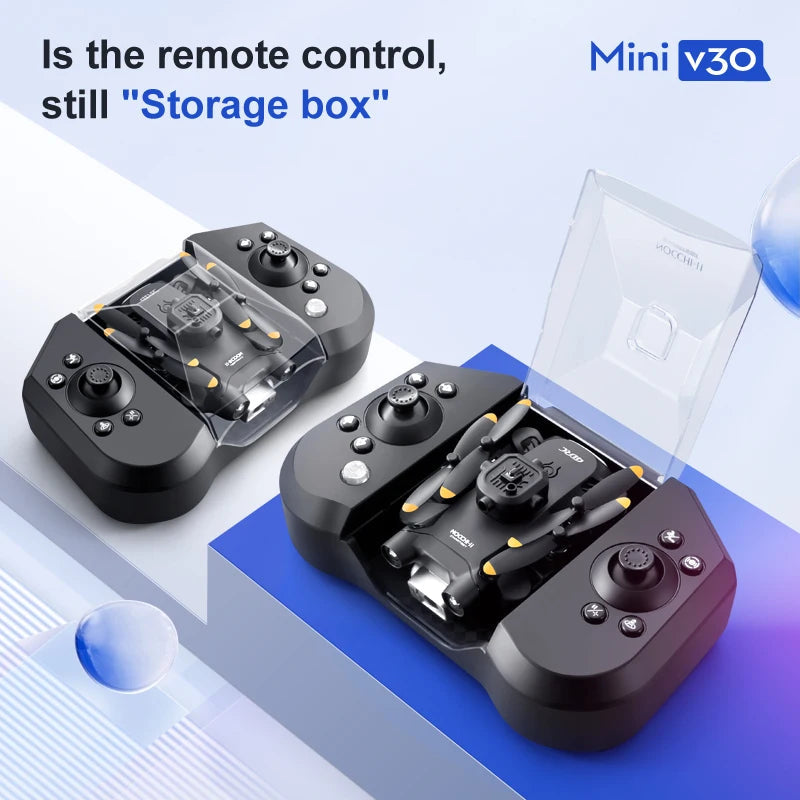 XIAOMI V30 Mini Drone with Camera HD 4K 1080P FPV RC Drones Profesional 4DRC Five-sided Obstacle Avoidance Helicopter Drone Toy Techelectronicx