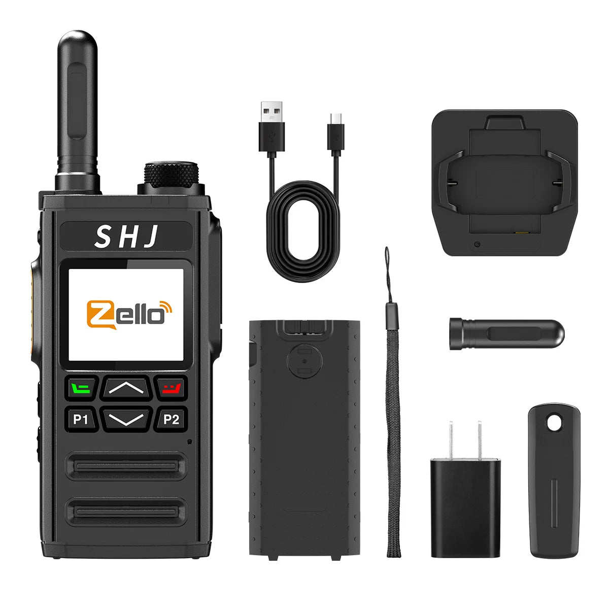 Zello 4G LTE&WiFi POC walkie Talkie - Bluetooth Connection, Long Battery Life, Fast Charging, Essential for Professional Outdoor Techelectronicx