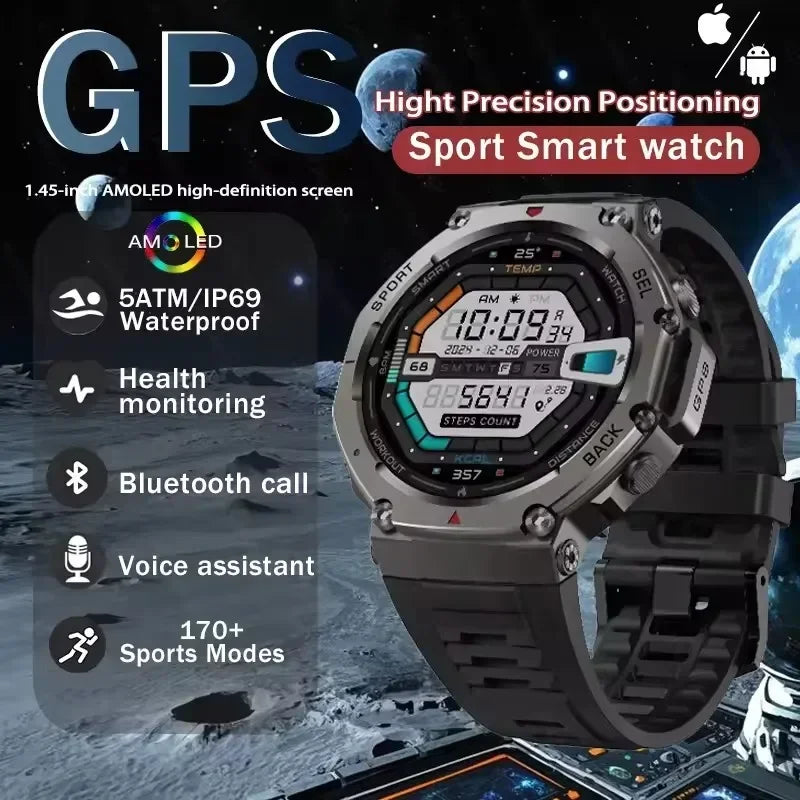 Xiaomi T-Rex 3 For Amazfit New Military gps smartwatc Built-in Compass Altimeter 10ATM Waterproof Sports Smartwatch Men Women TechElect