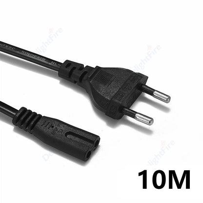 0.3-10m EU Extension Cord C7 Power Cable Figure 8 Euro Plug AC Cable For Samsung LG Sony TV Samsung Monitor Power Supply PS2 3 Techelectronicx