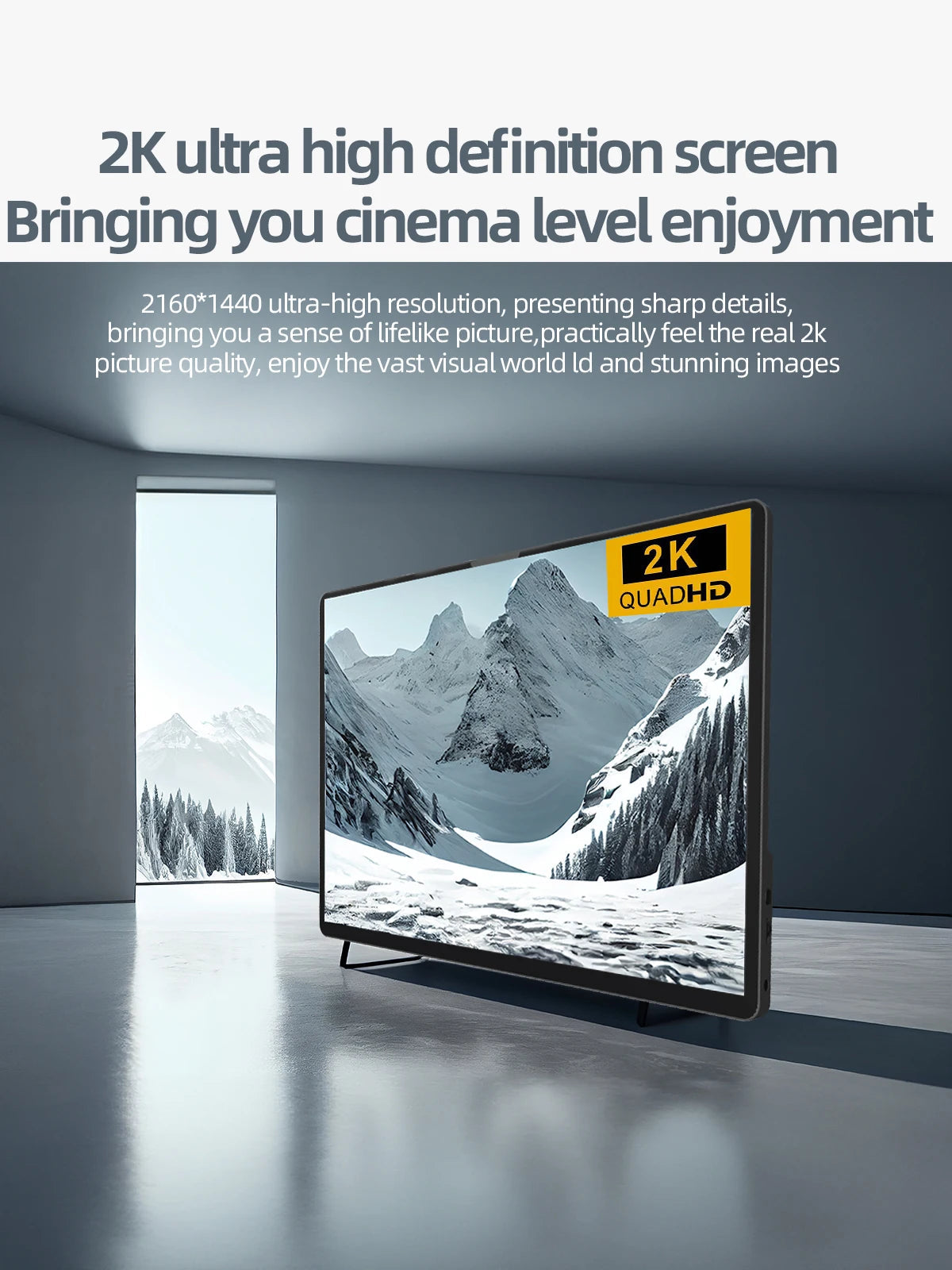 ZSUS 2160*1440  14-inch 2K Portable Monitor 60HZ For Laptop XBox PS4 / 5 Switch TV Box Cell Phone PC Extension  Mobile Techelectronicx