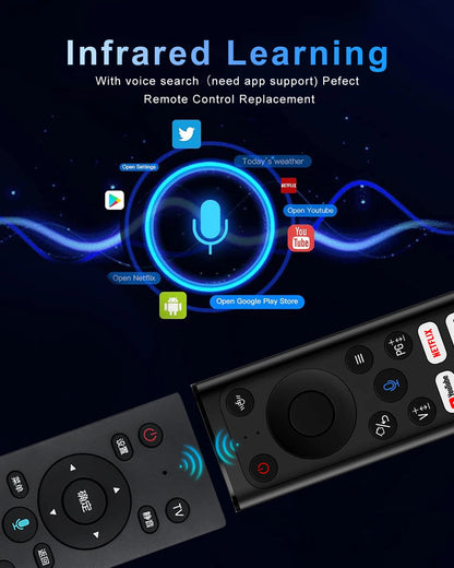 2.4G & Bluetooth Air Mouse with Keyboard for PC, TV, Laptop - IR Learning Function, Aluminum Shell, Wosung Remote Control Techelectronicx