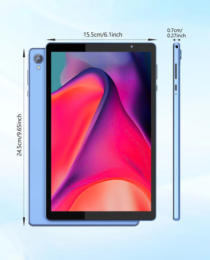 10-inch Android tablet, 4GB (2G + 2G memory expansion) RAM + 32GB ROM, 1280x800 IPS screen, dual cameras, WiFi, 6000 mAh battery TechElect
