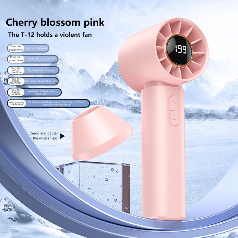Xiaomi Mijia Mini Bladeless Handheld Fan USB Rechargeable Hand Fan Portable Personal Highspeed Fans Electric Eyelash Fan New Techelectronicx