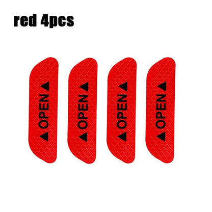1/4PCS Car Door Reflective Sticker Safety Opening Warning Reflective Tape Car Accessories Interior Exterior Reflector Techelectronicx