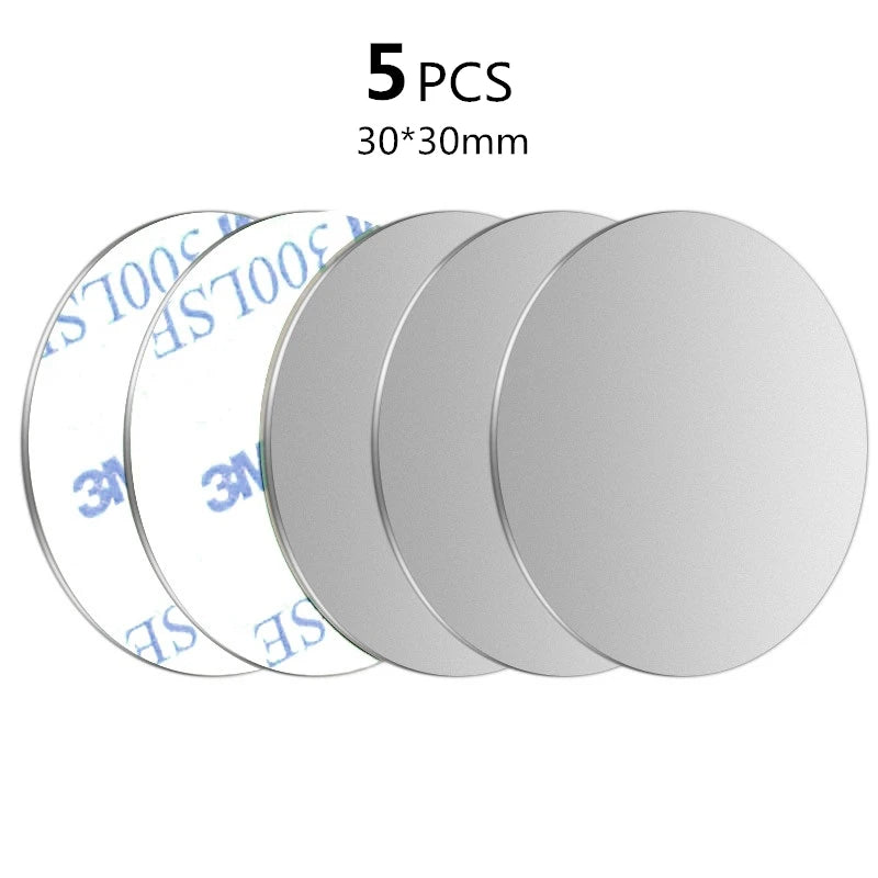 1/3/5PCS Metal Plate for Magnetic Car Phone Holder Self-adhesive Iron Sheet Sticker Magnet Mobile Phone Stand Mount For iPhone Techelectronicx