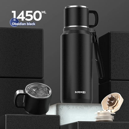 1.5L Thermos water bottle Stainless Steels Vacuum Flask Hot Coffee tea Water Heat Preservation Bottles Cold Tumbler drinkware TechElect