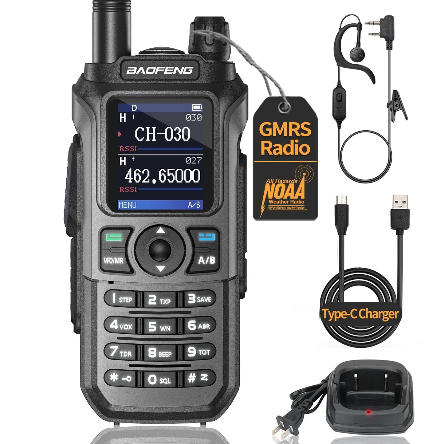 1/2PCS BAOFENG GM-21 PRO Walkie Talkie Wireless Copy Frequency Type-C NOAA Up UV-21 PRO V2 Ham Radio Two Way Radio For Hunting Techelectronicx