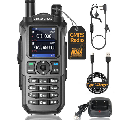 1/2PCS BAOFENG GM-21 PRO Walkie Talkie Wireless Copy Frequency Type-C NOAA Up UV-21 PRO V2 Ham Radio Two Way Radio For Hunting Techelectronicx