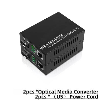 ZoeRax A Pair of SFP Fiber to RJ45 Ethernet Media Converter Gigabit Fiber Optic Transceiver(Not included Module） Techelectronicx