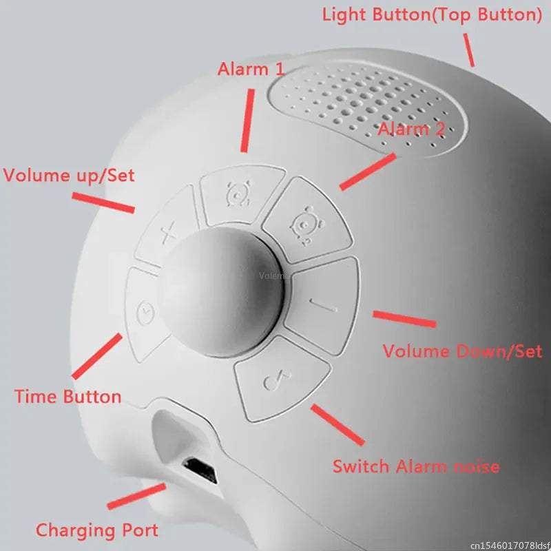 Xiaomi Cute Expression Alarm Clock Snooze Child Kids Digital Alarm Clocks Voice Control Intelligence LED Night Light for Bedroom Techelectronicx