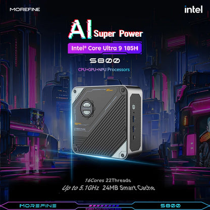MOREFINE New Mini Pc S800 Intel Core Ultra 9 185H Ultra 7 155H Diy Gaming Computer Laptop Gamer Desktop Computers Windows11PRO TechElect