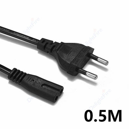0.3-10m EU Extension Cord C7 Power Cable Figure 8 Euro Plug AC Cable For Samsung LG Sony TV Samsung Monitor Power Supply PS2 3 Techelectronicx