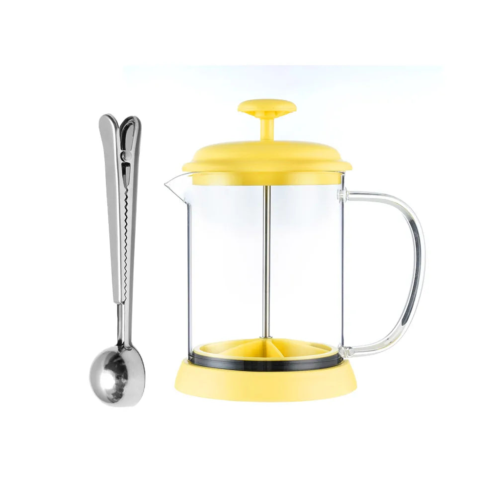 1000ML/ 600ML French Press Coffee Maker High Borosilicate Glass House Coffee Brewer Milk Foam Frother Barista Tea Maker Techelectronicx