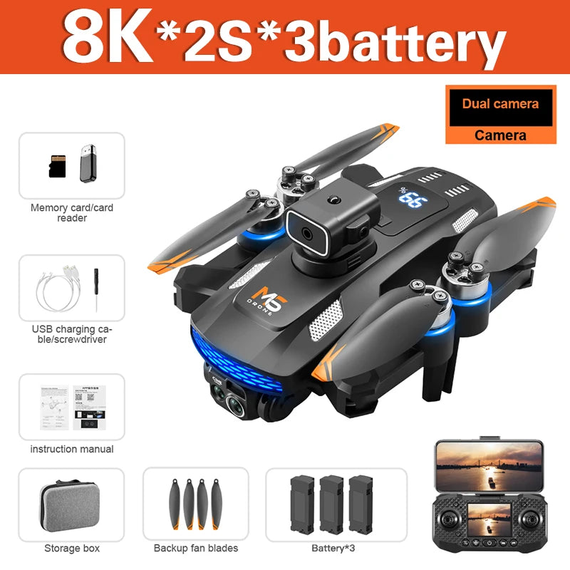 Xiaomi Mijia M6 Drone 8K Pro with 5G WIFI FPV HD Camera for Professional Aerial Shots With screen Remote control RC Quadcopter Techelectronicx