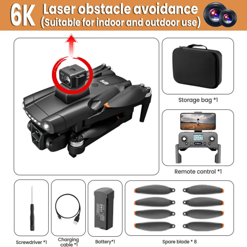 Xiaomi Mijia V198GPS Drone 4K Profesional FPV Brushless Laser obstacle avoidance Aerial Optical Foldable Quadcopter Mini 8K Dron Techelectronicx