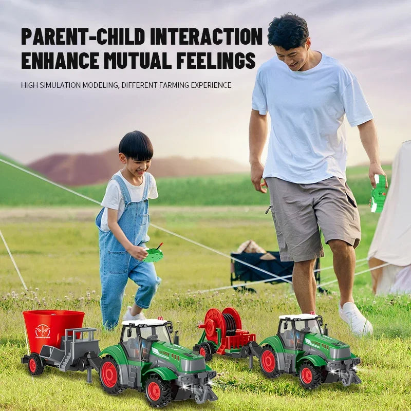 1/24 4Ch Rc Car with Light Remote Control Farmer Vehicle Simulated Electric Model Toys Engineering Vehicle Children Boys Gift Techelectronicx