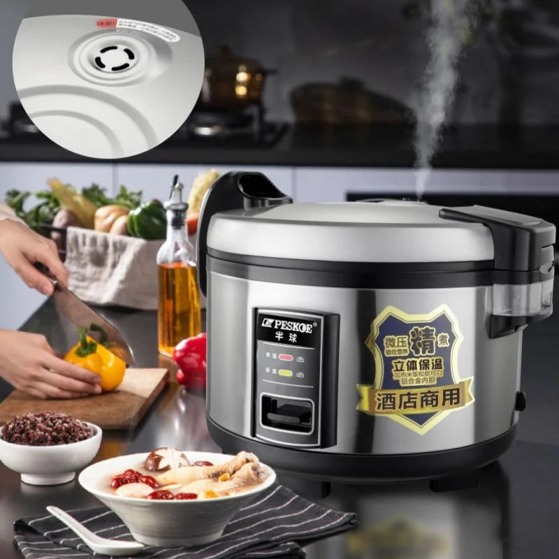 10/13/15/20/25L Commercial Rice Cooker Mechanical Control Big Capacity Hotel Restaurant Electric Cookers Pot Multicooker 220V Techelectronicx