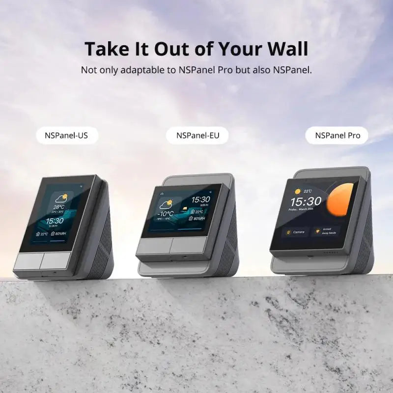 1/4Pcs SONOFF Enclosure Stand Portable Quality Smart Home NSPanel Pro And NSPanel Desktop Wall Shelf Easy Install Techelectronicx