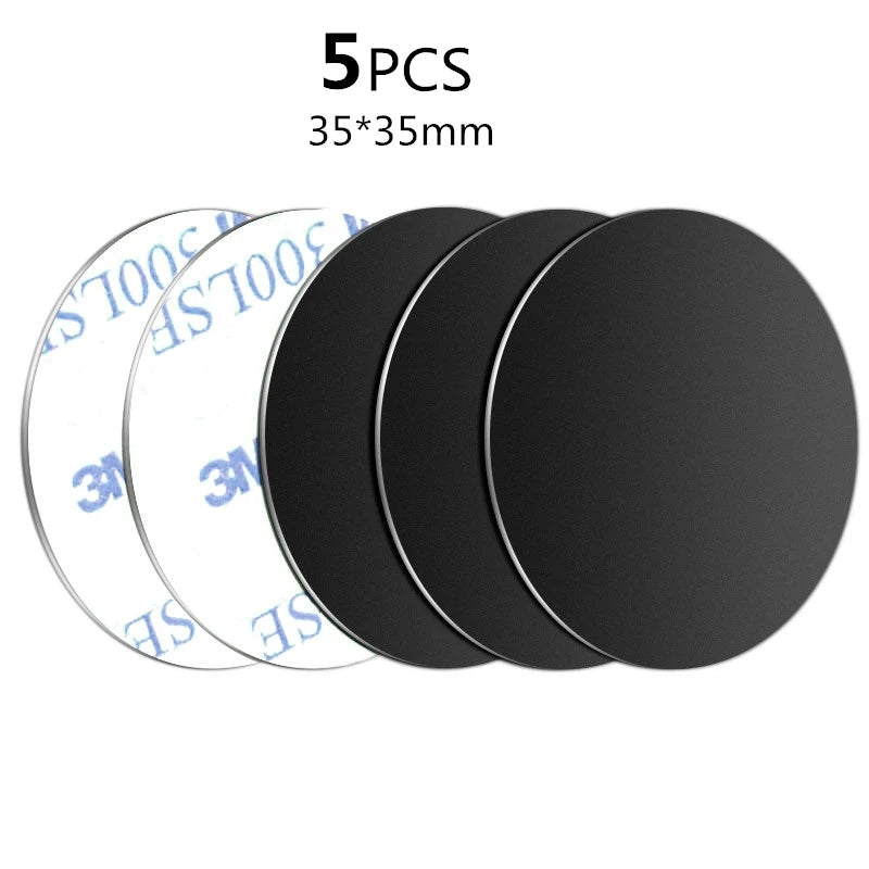 1/3/5PCS Metal Plate for Magnetic Car Phone Holder Self-adhesive Iron Sheet Sticker Magnet Mobile Phone Stand Mount For iPhone Techelectronicx