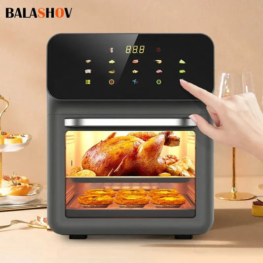 10L Electric Air Fryer Large Capacity Convection Oven Deep Fryer Without Oil Kitchen 360°Baking Viewable Window Home Appliance TechElect