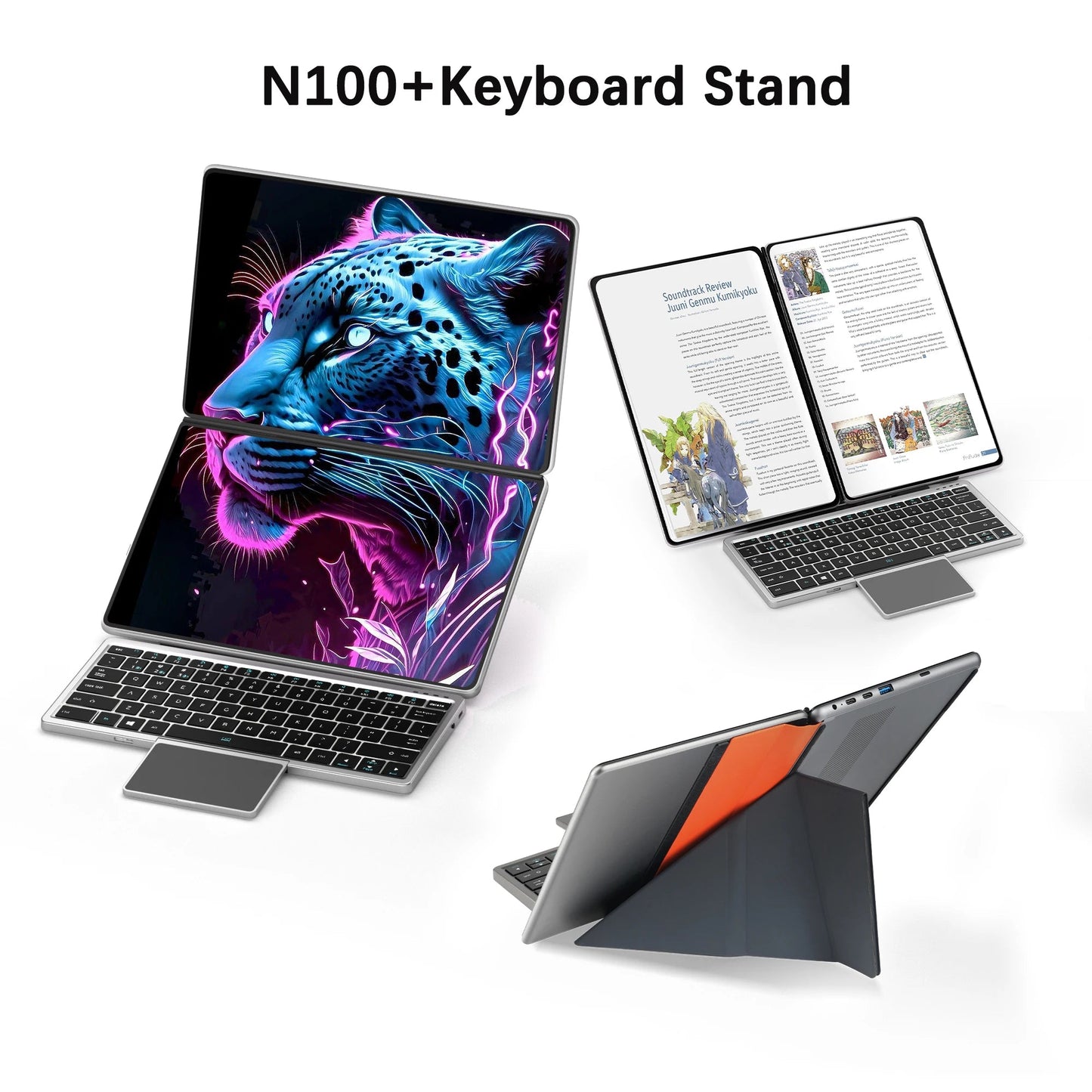 YSJMNPC Dual Screen Laptop 10.9+10.95 Inch Touch Screen Notebook Intel i3 1215U N100 WIFI6 2 in 1 Laptop Tablet Computer Techelectronicx