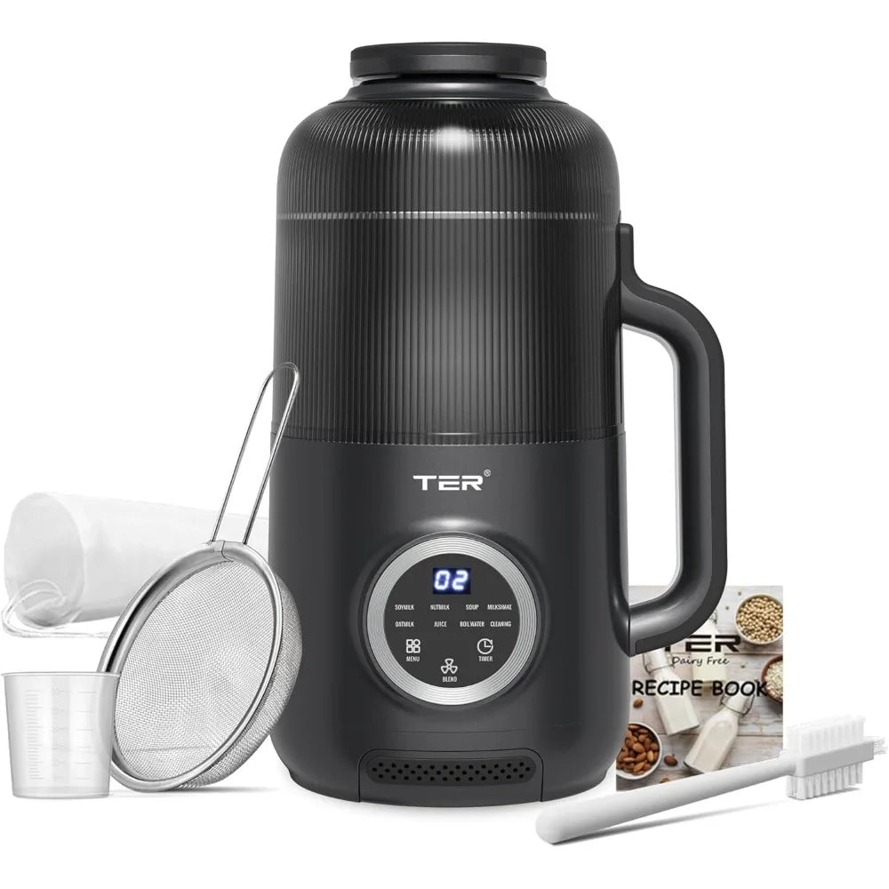 10-in-1 Multifunctional Nut Milk Maker 40oz Electric Blender Machine for Homemade Almond Oat Soy Juice Soup Soybean Milk Maker TechElect