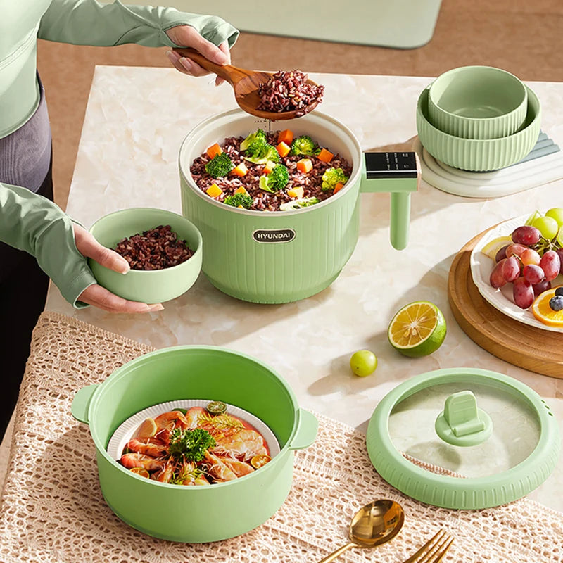 1.5L Electric Rice Cooker Smart Cooking Pot Multicooker Lunch Box Rice Cookers Dormitory Hot Pot Non-stick Electric Skillet 220V TechElect