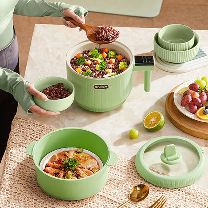 1.5L Electric Rice Cooker Smart Cooking Pot Multicooker Lunch Box Rice Cookers Dormitory Hot Pot Non-stick Electric Skillet 220V TechElect
