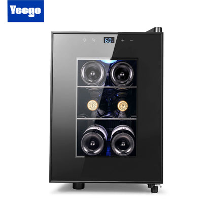 Yeego Mini Wine Fridge - 22L Capacity Semiconductor Cooling Refrigerator with Stylish Glass Door for Perfect Wine Storage Techelectronicx