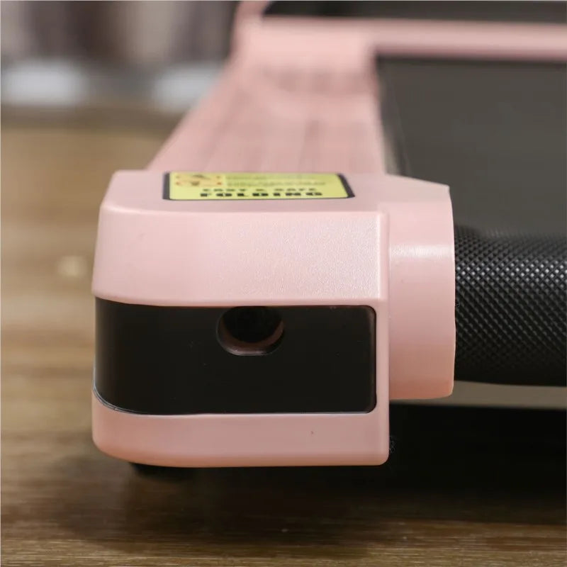 US Stock Under Desk Treadmill, Portable Walking Pad With Foldable Wheels, Remote Control, LED Display, Pink TechElect