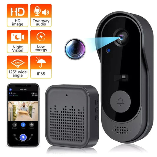 1080P Wireless WIFI Video Doorbell Intercom Door Bell with Camera Tuya Smart Home for Security Protection PIR Motion Detection Techelectronicx