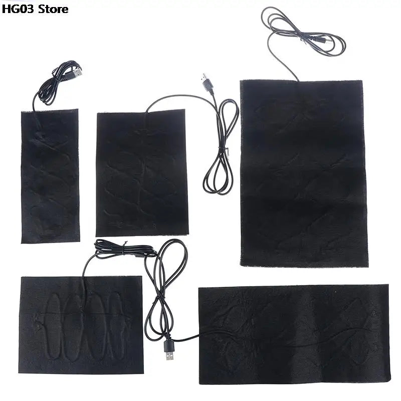 100% brand new 1/4PCS USB 5V Carbon Fiber Heating Pad Hand Warmer USB Heating Film Electric Winter Infrared Fever Heat Mat TechElect