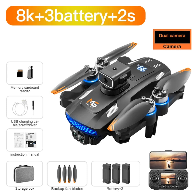 Xiaomi Mijia M6 Drone 8K Pro with 5G WIFI FPV 4K HD Camera Screen Remote Control for Professional Aerial Shots RC Children's Toy Techelectronicx