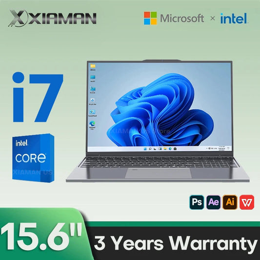 15.6 inch Laptop Computer Intel Core i7 6500U Windows 11 Pro 16GB DDR4 512GB 1TB SSD Portable Notebook PC Gamer Gaming Laptops Techelectronicx