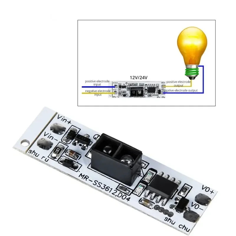 XIKCU Smart Switch Module Sensor Motion Detector Finger Hand Sweep Sensor DC 12V 24V 3A Maximum 36W Power Light Switches Techelectronicx