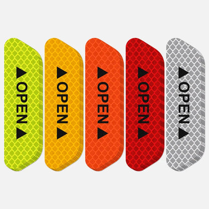 1/4PCS Car Door Reflective Sticker Safety Opening Warning Reflective Tape Car Accessories Interior Exterior Reflector Techelectronicx