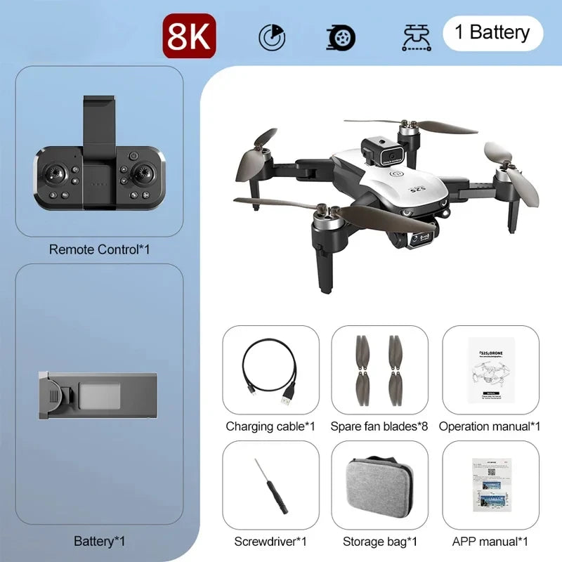 Xiaomi S2S Drone 8K 5G GPS HD Aerial Photography Dual-Camera Omnidirectional Obstacle Brushless Avoidance Quadcopter Toys Techelectronicx
