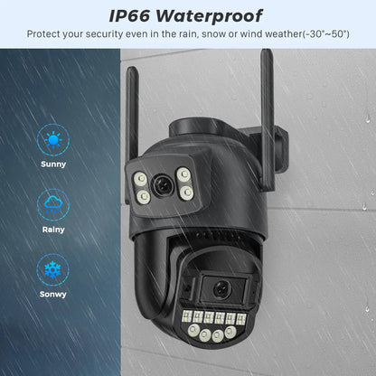 10MP 5K Dual Lens PTZ IP Camera with Dual Screen 8MP Ai Human Detection Auto Tracking Wireless Outdoor Surveillance Camera O-KAM TechElect